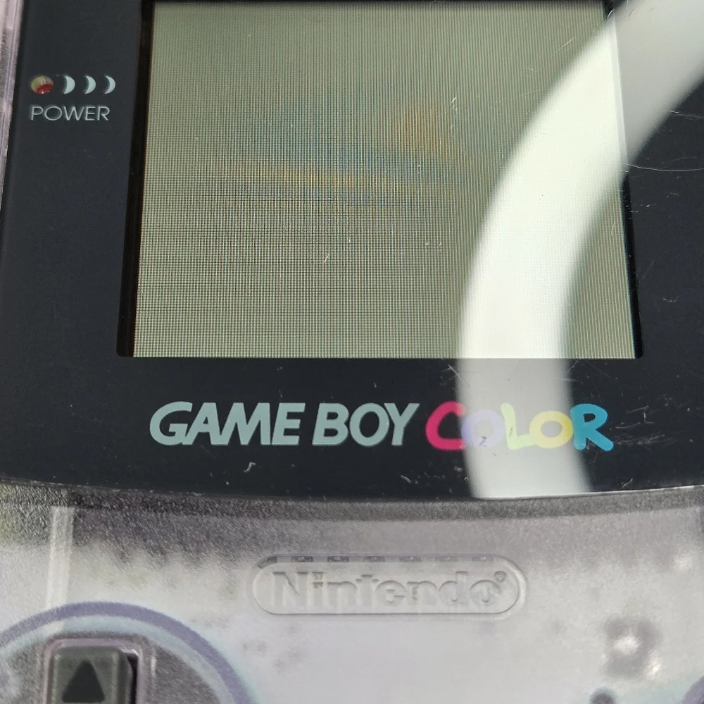Nintendo Game Boy Color GBC Atomic Purple CGB-001 Handheld & Carry Bag & 1 Game